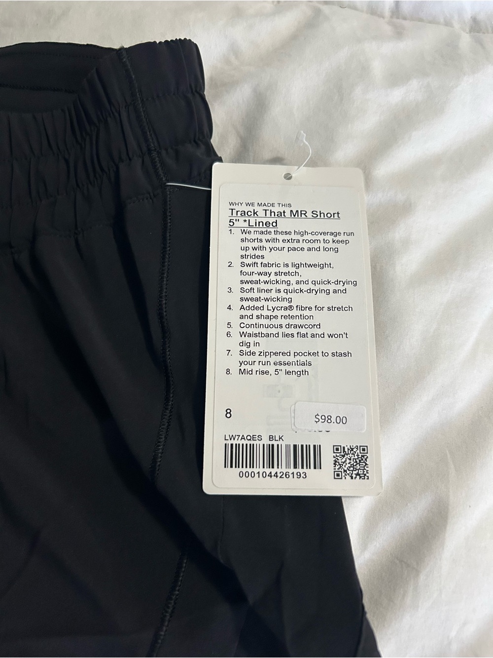 Lululemon Track That Mid-Rise Lined Short 5" Size 8 - Picture 3 of 11